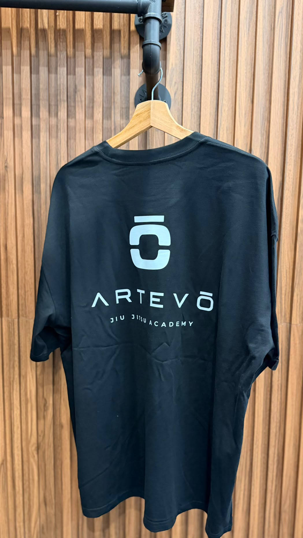 Artevō Jiu Jitsu Academy cotton tee — back print detail