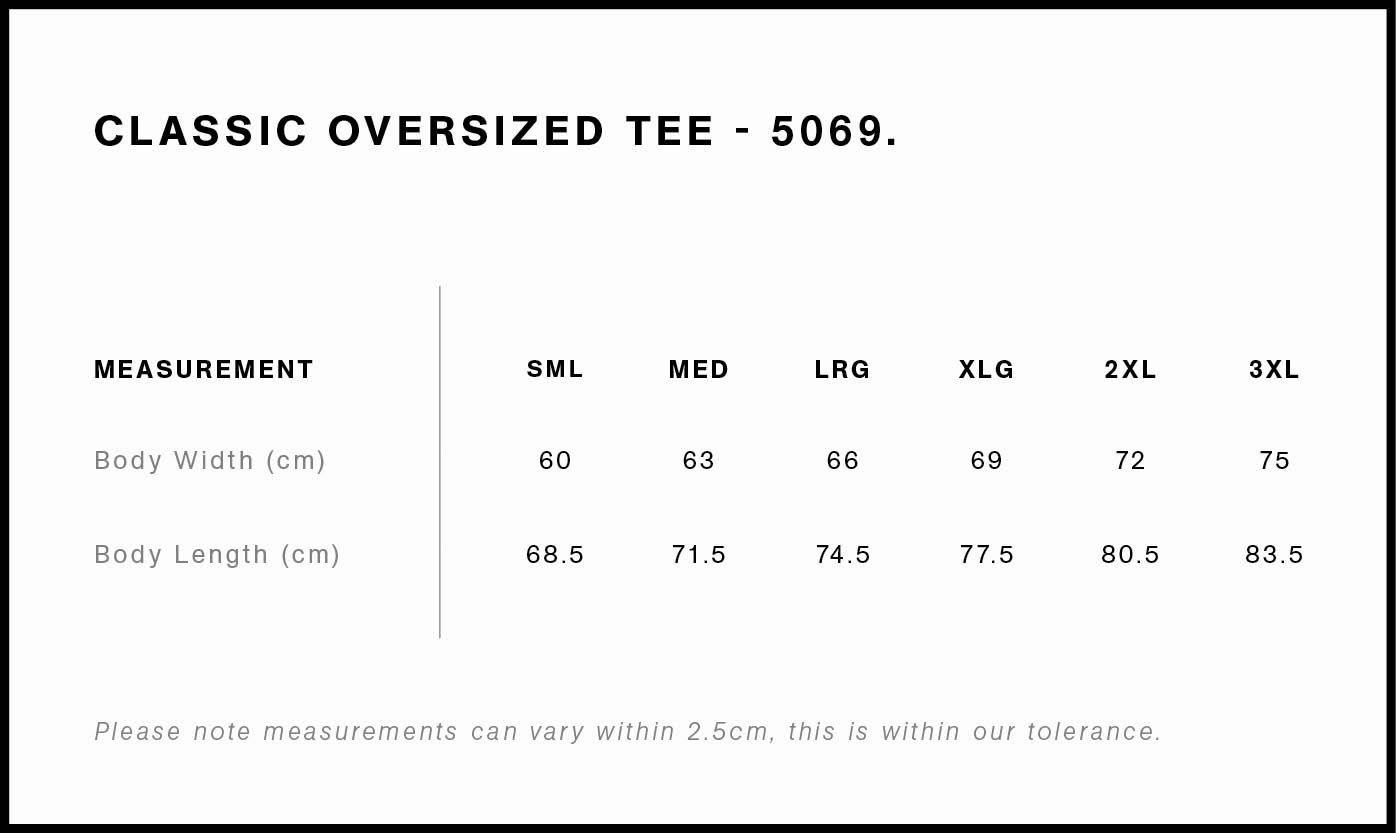 Artevō Jiu Jitsu Academy cotton tee size guide