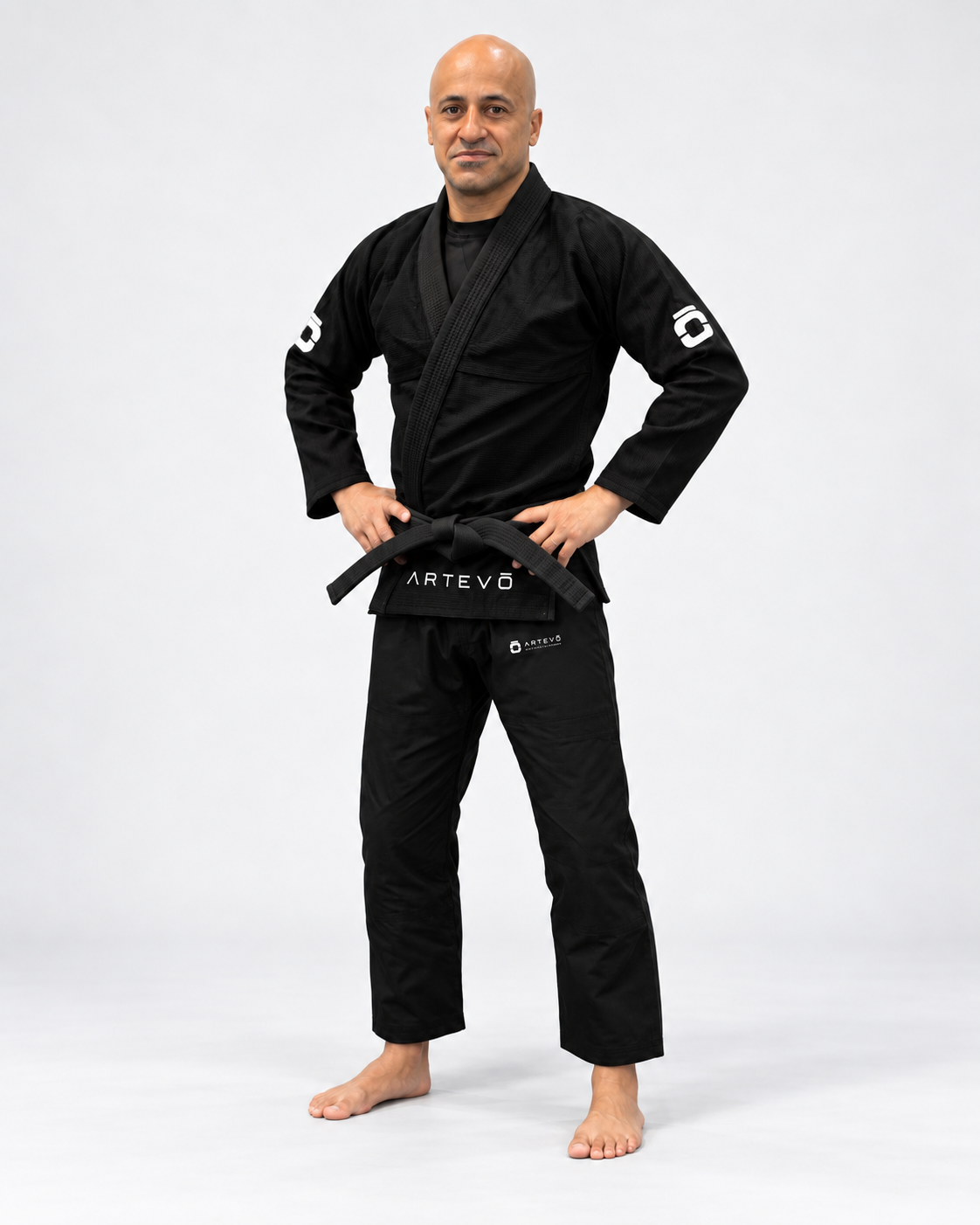 Artevo Black Gi - Front view worn by Professor Mark