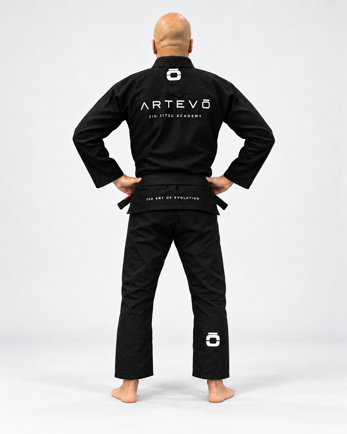 Artevo Black Gi - Back view worn by Professor Mark